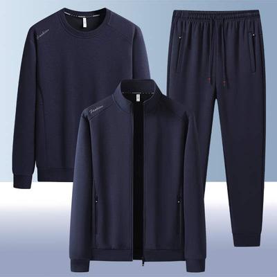 Conjuntos de chándal para hombre Sudaderas con capucha y pantalones de chándal Set de 3 piezas Ropa deportiva de primavera y otoño Traje de jogging unisex