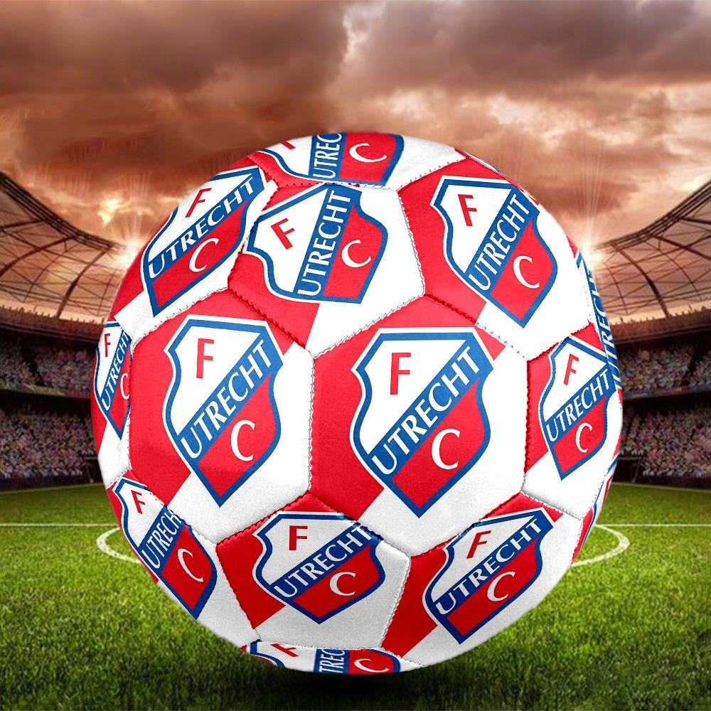 FC Utrecht Indoor Soccer Ball Colorful All Ages Machine Stitched PVC Competition Ready Durable High-Bounce