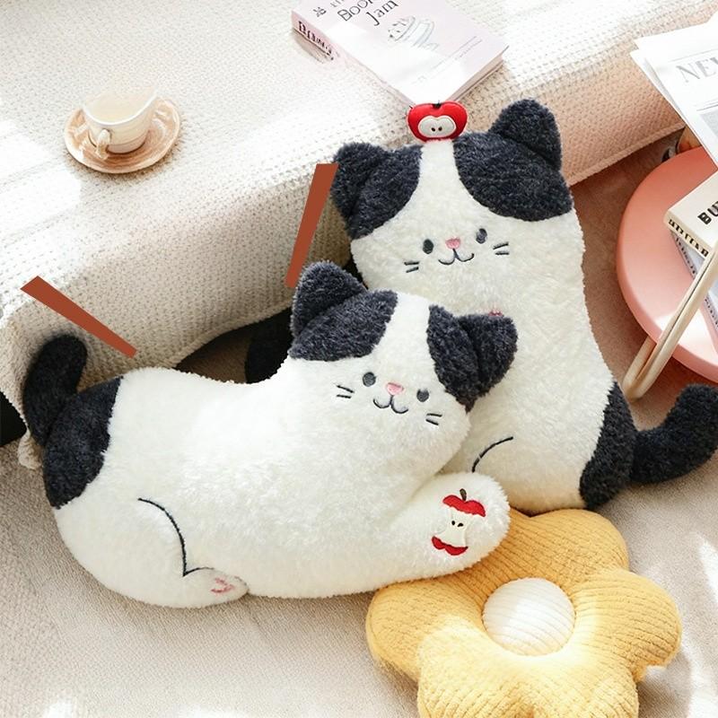 Plush Cat Toy With Apple Design For Girls And Boys Perfect For Sleep And Relaxation