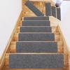 Glue-Free Self-Adhesive Anti-Slip TPR Stair Treads and Floor Mats - Reusable Flocked PVC