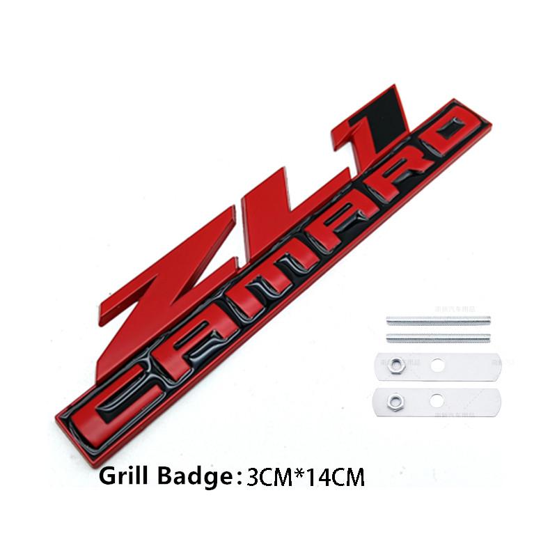Metal ZL1 Grill Badge Car Rear Trunk Emblem ZL1 Decals Stickers Car Styling For Camaro Super Hornet Car Styling Auto Accessories