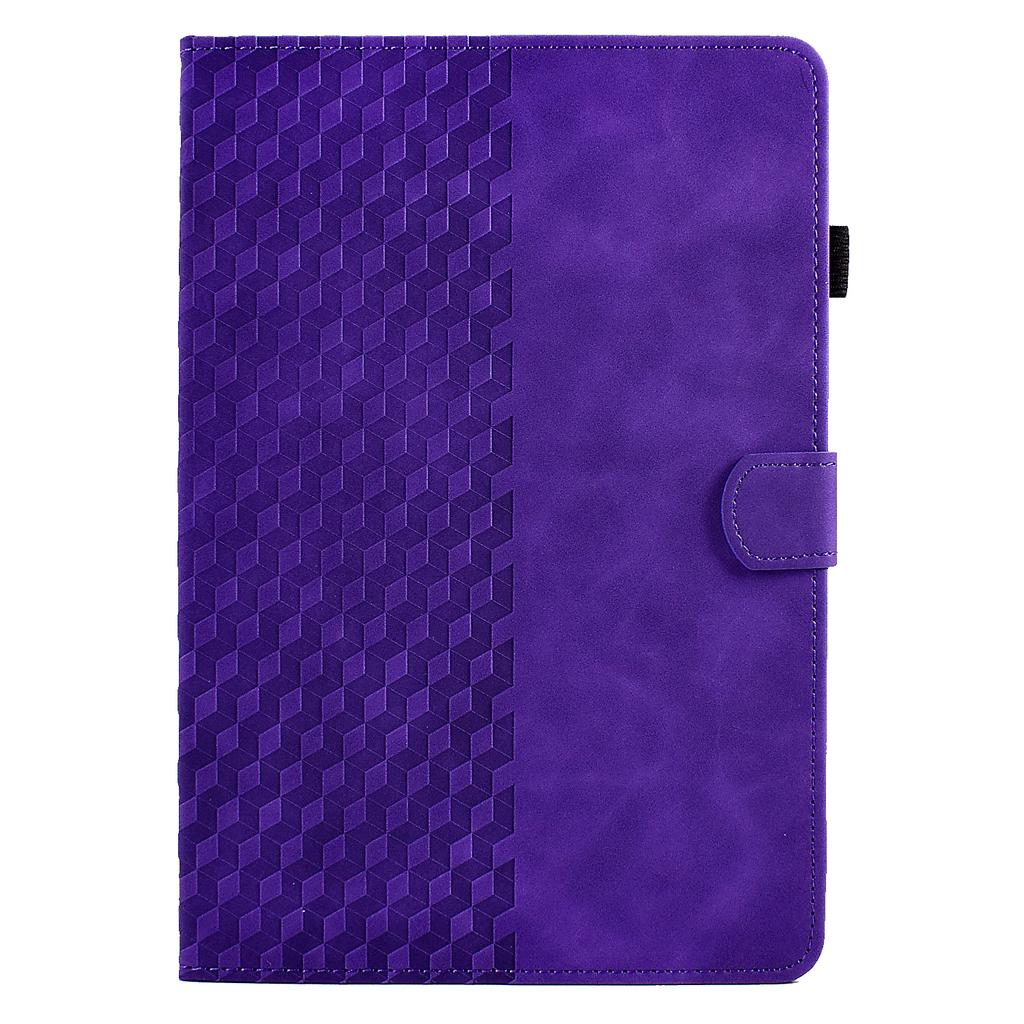 A3 For iPad Pro 11 (2024) Case Card Slots Leather Tablet Cover Block Pattern