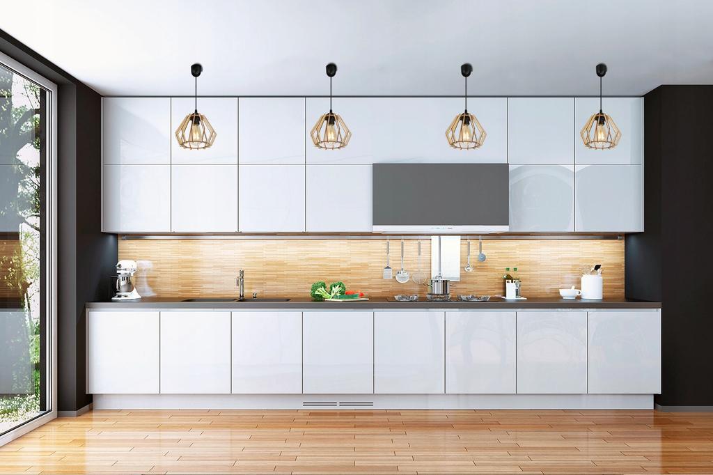MODERN WOODEN LED CEILING HANGING LAMP