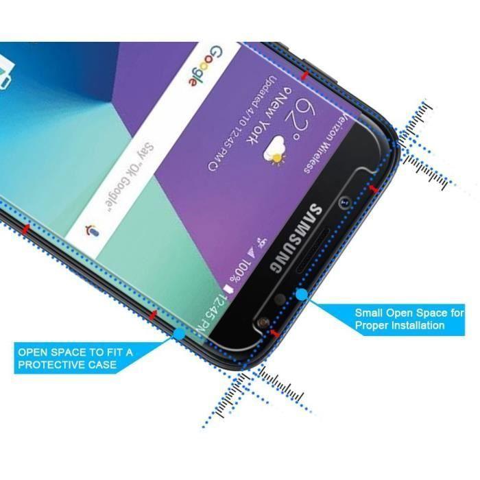 Film de protection d'écran - Phonillico® - Samsung Galaxy J7 2017 J730 - Pack de 2 - Ultra résistant - Noir