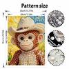 Cowboy Monkey Pearl Painting Handmade Diy 5D Pearl Painting Kit Home Wall Decoration Art