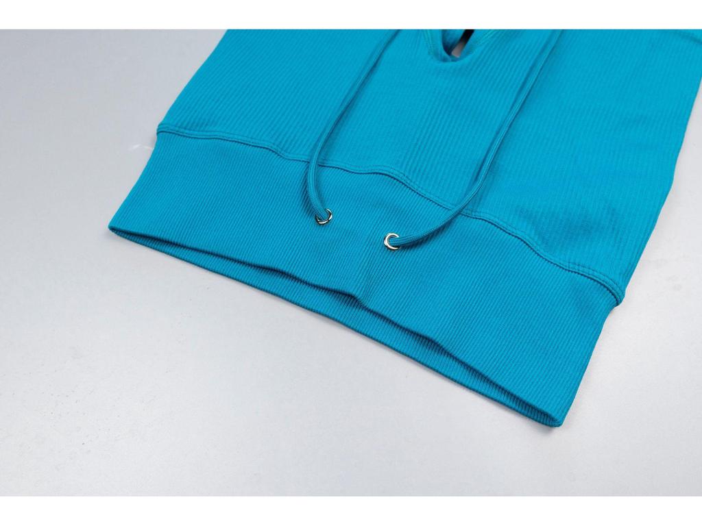 Ribbed Seamless Knitted Tracksuit: Crop Top & High Waist Butt Lift Yoga Pants, Long/Short Sleeve Options