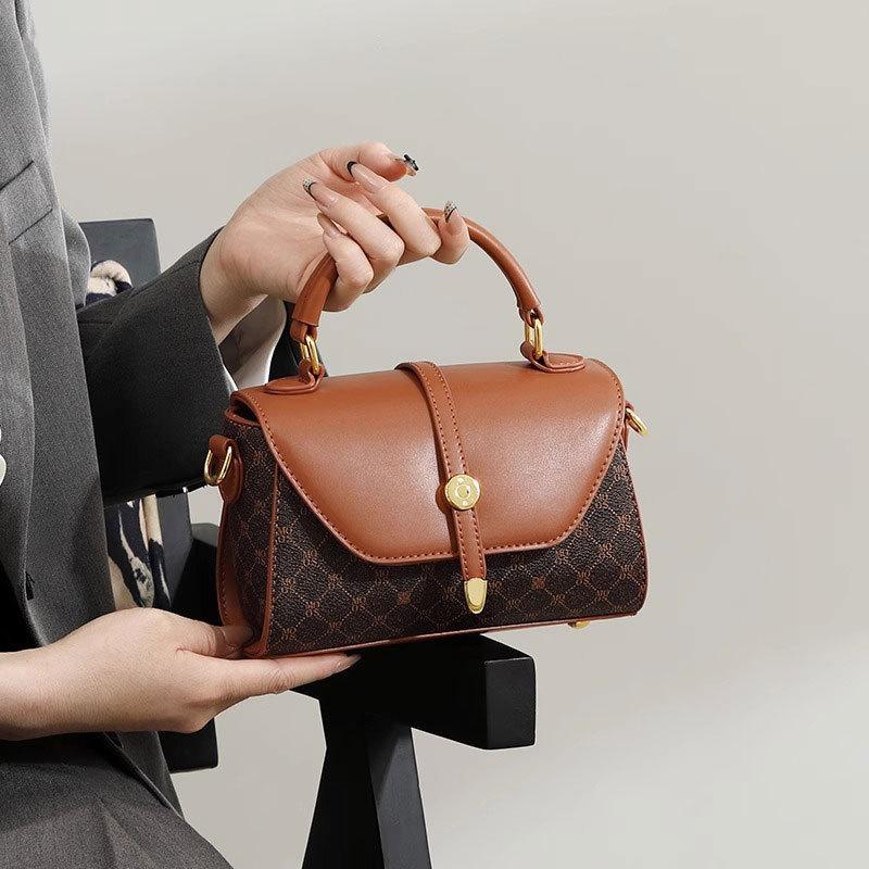 European and American Retro Bags, Trendy Handbags, Women's Crossbody Bags, Autumn and Winter Printed Women's Bags, Light Luxury