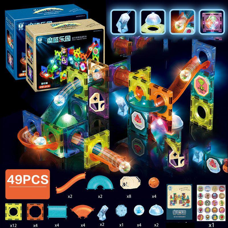 

Магнитные строительные световые блоки Конструктор Развивающие детские игрушки Магия Lighting-49pcs
