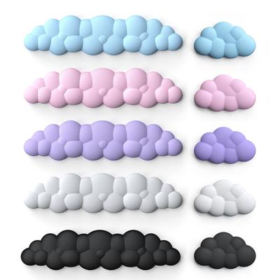 Handballenauflage in Wolkenform, weiches PU-Material, rutschfeste Gummibasis, Memory-Schaum für 100 Tasten, 87 Tasten, 68 Tasten, Tastatur-Mauspad