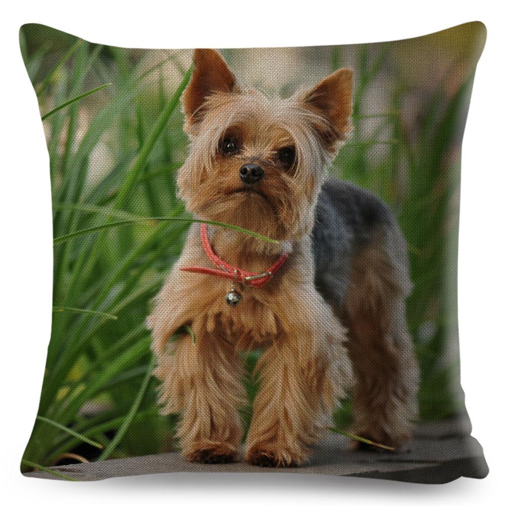 Cute MINI Dog Cushion Cover Decor Pet Animal Printed Pillowcase Polyester Pillow Case for Sofa Home Car Cm