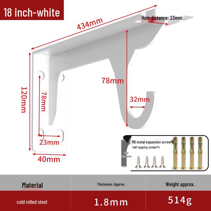 Wall-Mounted Heavy-Duty Floating TV Bracket with Triangular Support for Desk and Storage Use