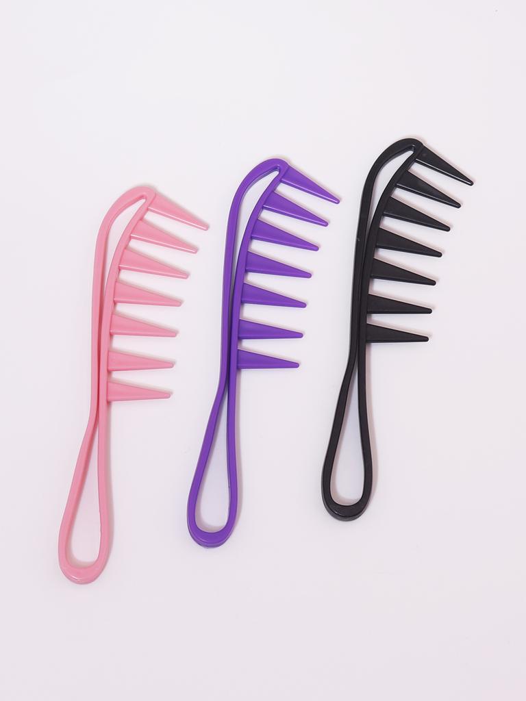 Plastic Thickened Salon Wide Toothed Comb Professional Hair Styling Brush Hair Salon Anti Tangle Comb Special for Real Hair Wigs
