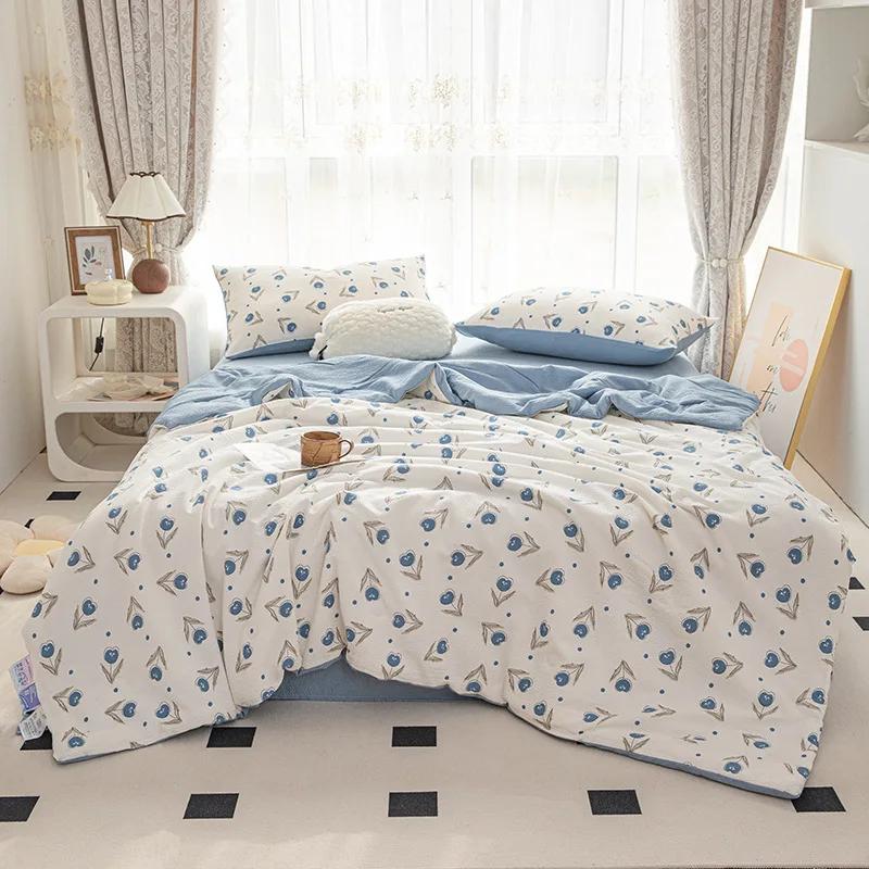 Summer New Bubble Cotton Summer Blanket Cool Silk Summer Quilt Airable Cover