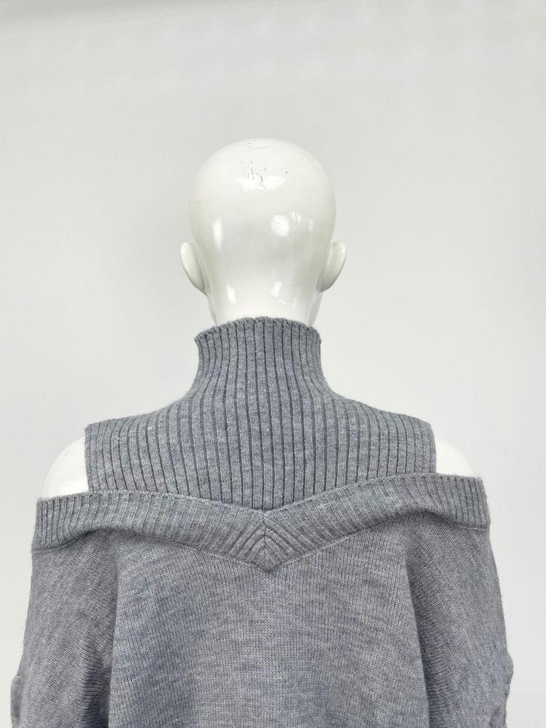 2024 Fall/Winter Women's Off-the-Shoulder Turtleneck Sweater: Sexy European-American Style, Loose-Fit Pullover Tops