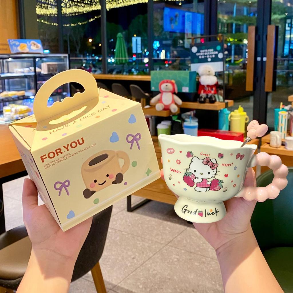 High-Quality Ceramic Mug - Cute and Creative Tea Cup Gift for Girls' Birthdays