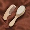 New Pattern 2pcs Baby Care Beech Wool Brush Bath Brush Massage Smooth Hair Massage Beech Flat Comb Baby Cleaning Products