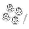 4pcs RC Car Beadlock Wheels Rims Wear Resistance Aluminum Alloy 1.0 Inch Wheels Rims for Traxxas