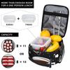 Camera And Coffee Pattern Insulated Lunch Bag for Women Children Leakproof Food Boxes Thermal Lunch Box Tote