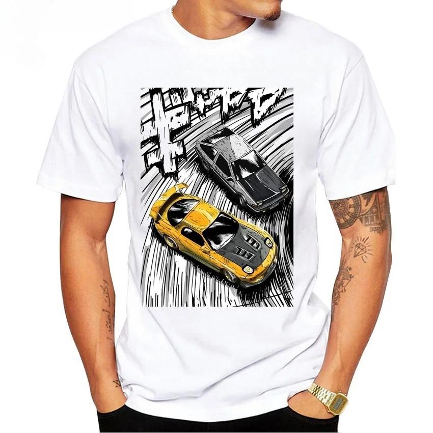 Ny sommar herr kortärmad Civic Type R tryck T-shirt JDM Legend NSX Bil Sport T-shirts Hip Hop Pojke Casual Vita T-shirts