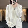Women's 100% Wool Hooded Zip-Up Cardigan Sweater – 25th Anniversary Edition