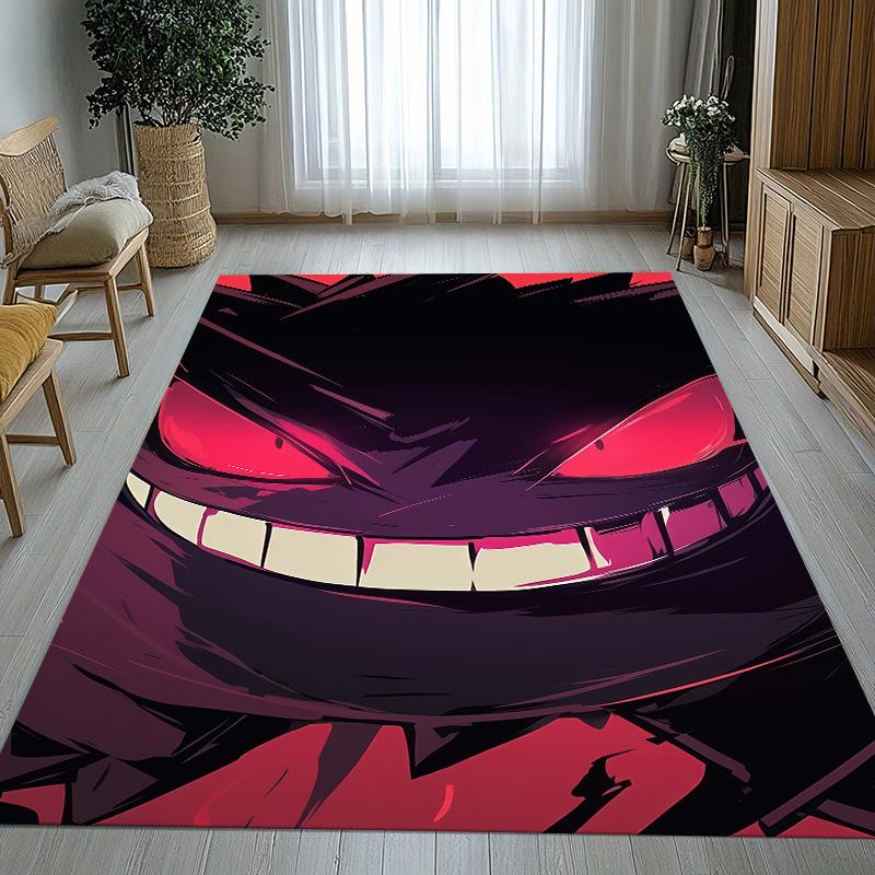Gengar Pokemon Cartoon Ectoplasma Living Room Non-Slip Area Rug Soft Carpet for Bedroom Kids Playroom Sofa,Home Decor Doormat