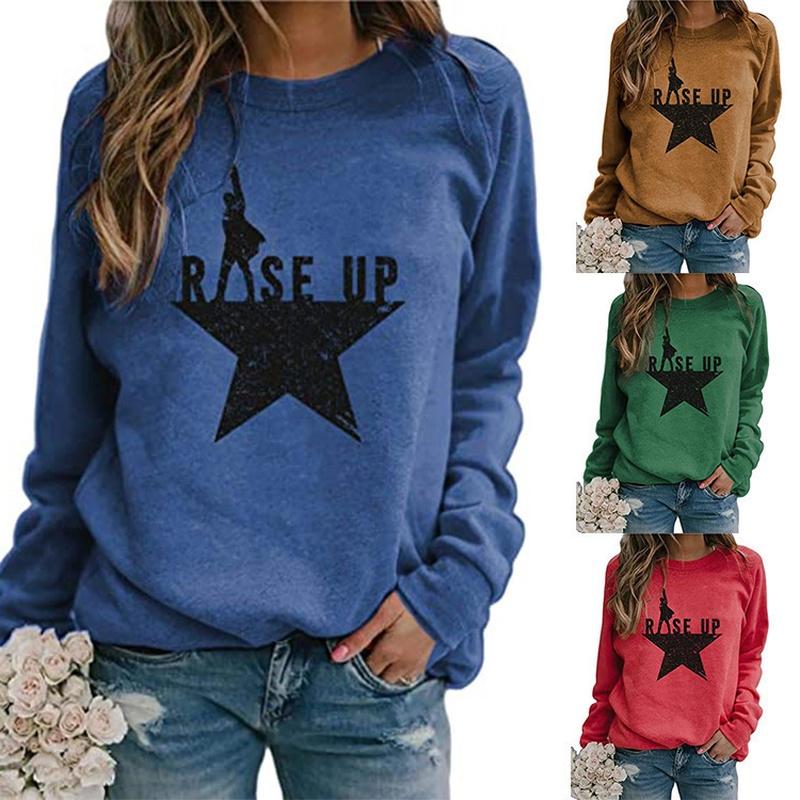 Women's Graphic Crew Neck Sweatshirt Long Sleeve Loose Casual Western Pullover