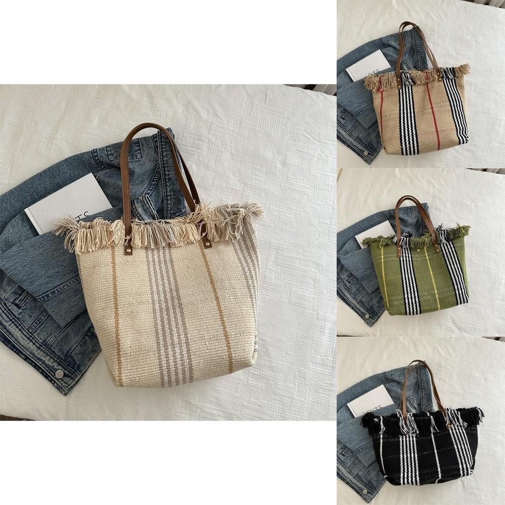 Stylish Large Capacity Canvas Tote Bag For Students Class Commuter Trendy Handbag