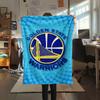 1Pc Golden State Warriors Print Flannel Blanket, High quality Comfortable for All Seasons, Home Decor, Warmth and Comfort, Perfect for Christmas GiftS