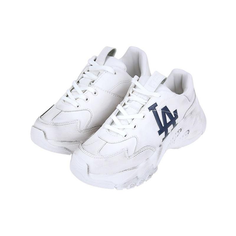 MLB Big Ball Chunky LA Dodgers Slip Resistant, Abrasion Resistant, Lightweight Low Top Chunky Sneakers Women's White Sneakers 32SHC7011-07W