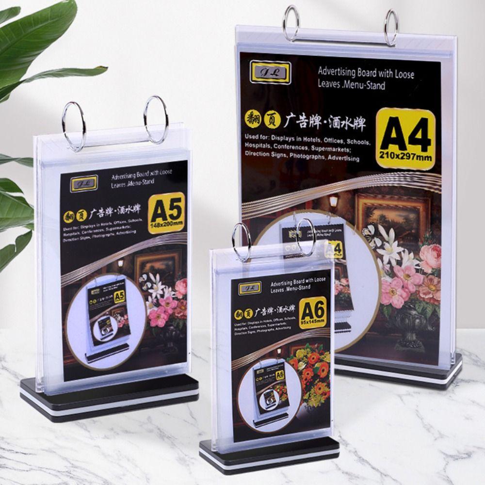 A4/A5/A6 Schreibtisch-Displayständer Acryl Menü-Preisschild-Displayständer Postkartenhalter Supermarkt