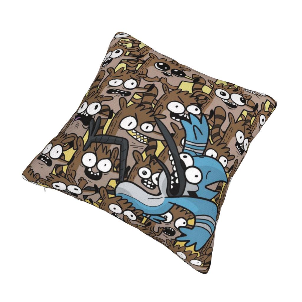 R-Regulars Show Cartoon Anime Pillowcases Merchandise Printing Cushion Cover Decorations Pillow Case Cover Bedroom Multi-Size