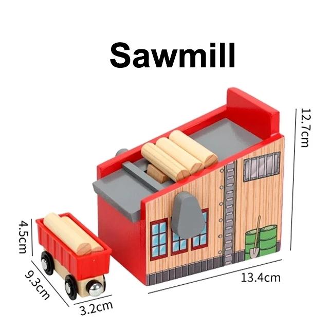 All kinds of Wooden Train Tracks Accessories Beech Wood Railway Tracks Wooden Bridge Tunnel fit for Wood Tracks Toys for Kids