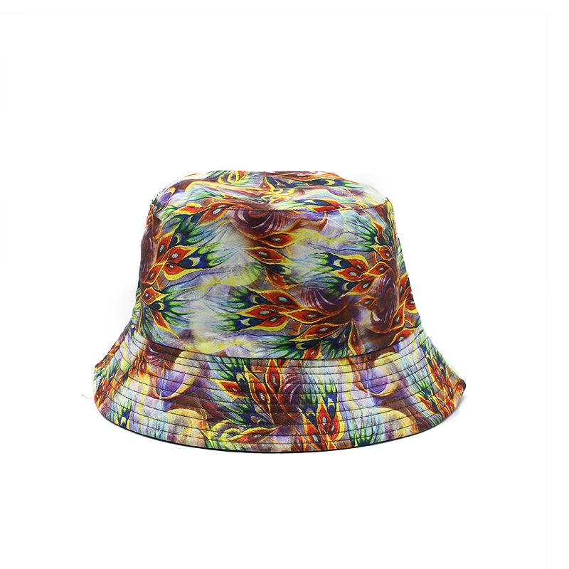 Summer Tie-Dye Basin Hat Men And Women Outdoor Outing Sunshade Sun Hat Printed Basin Hat Bucket Hat