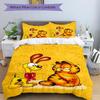 Set Biancheria da Letto 3 Pezzi Garfield Cartoni Animati Fumetti Include 1 Piumone + 2 Federe, Senza Imbottiture per Cuscini, Morbido Confortevole,a0910214