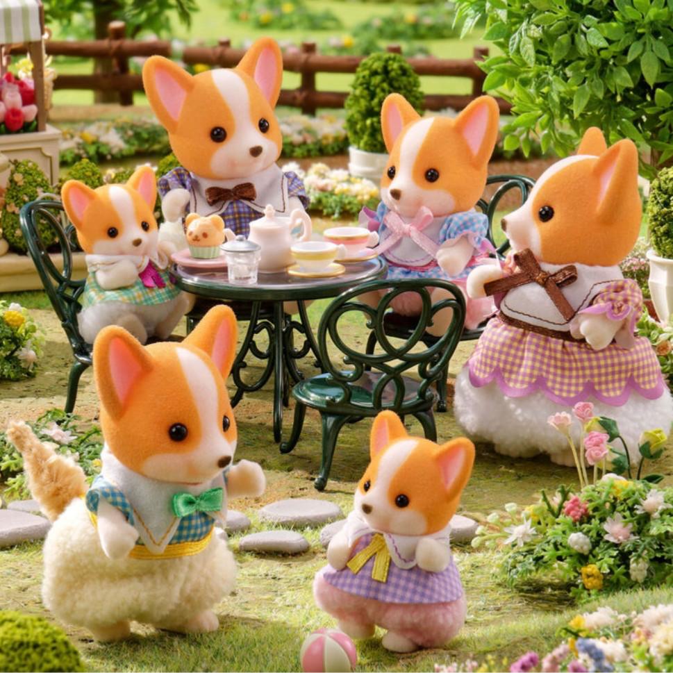 Calico Critters Corgi Family Set Japan Original Sylvanian Families