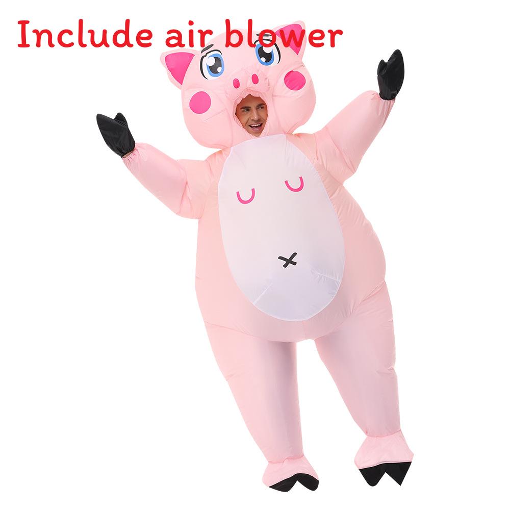 Clown Shark Flamingo Pig Koala Animal Inflatable Suit Cosplay Party Halloween