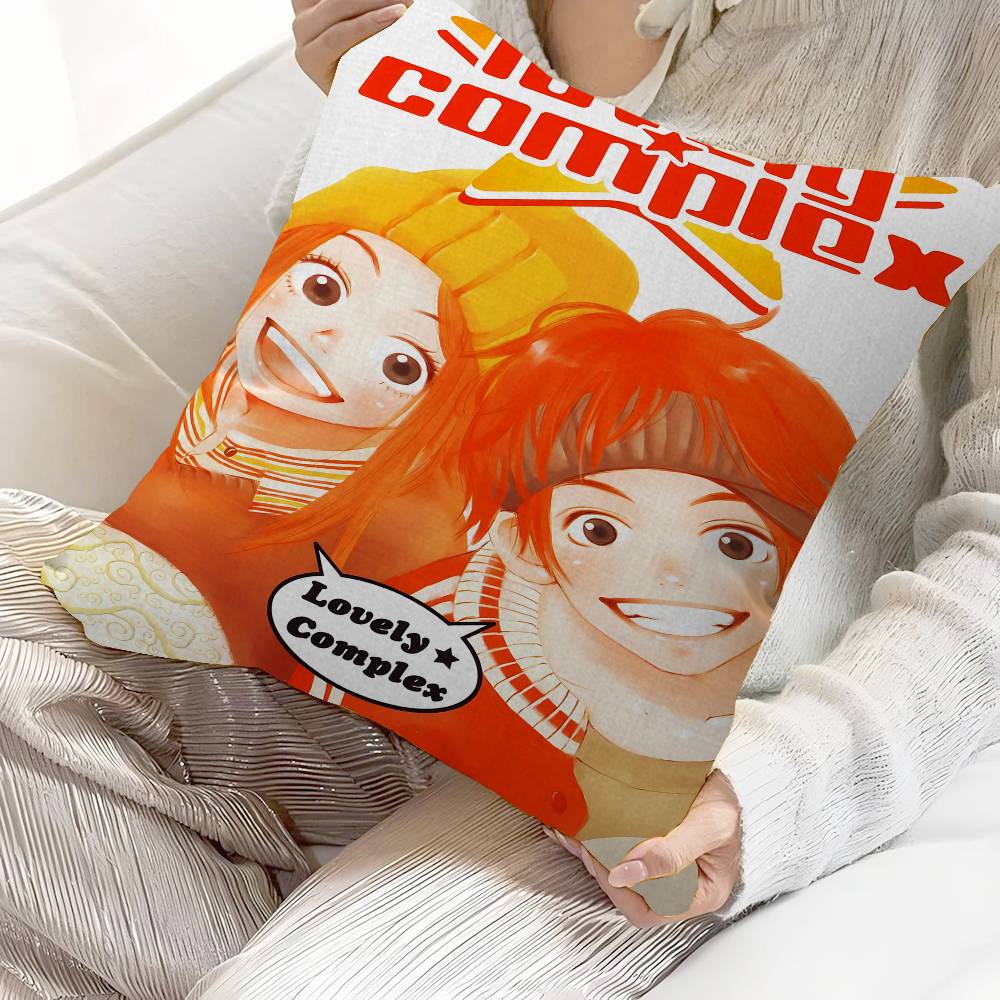 

Anime L-Lovely Complex Decorative Room Aesthetics Pillow Case Home Decor Bedroom Sofa Bed Couch Pillow Cover 45x45 30cmx30cm