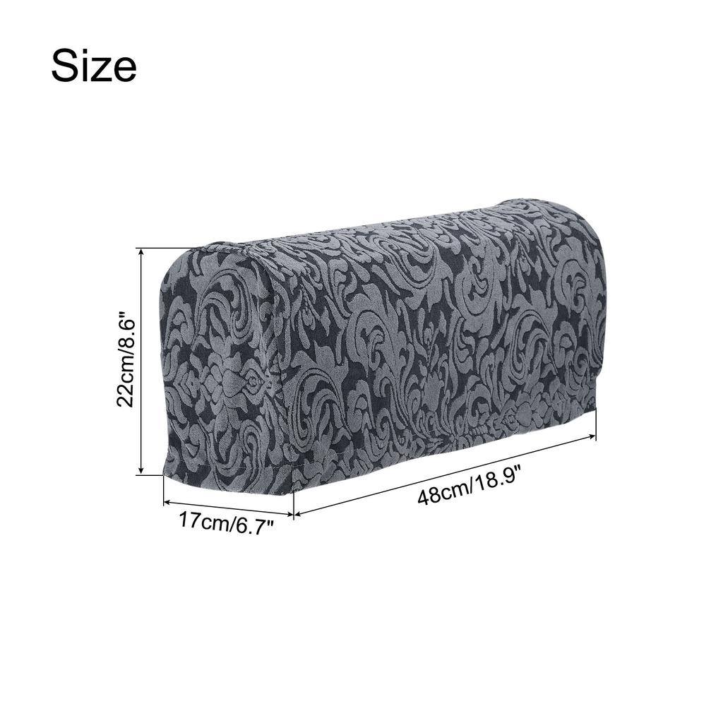 2pcs Stretch Armrest Covers Couch Arm Cover with Twist Pin Non Slip Furniture Protector Armchair Slipcovers Sofa Chair Recliner