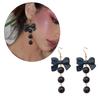Stylish Pearls Bowknot Dangle Earrings Ornament Distinctive Ear Pendant Ear Rings Adornment Versatile Fashion Accessory