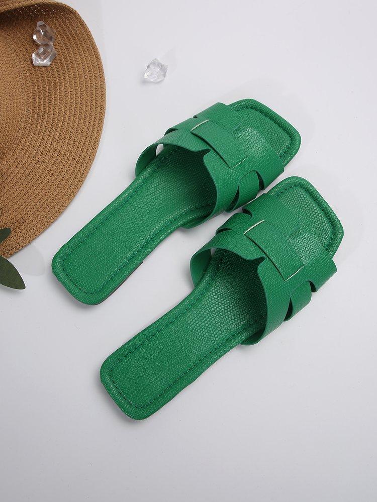 Große quadratische Zehensandalen Damen 2025 Sommermode Outdoor Damen Sandalen Strandschuhe