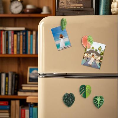 Simulated Tropical Leaf Decoration Acrylic Epoxy Resin Green Leaf Sign DIY Refrigerator Magnet Mobile Phone Airbag Holder Accessories