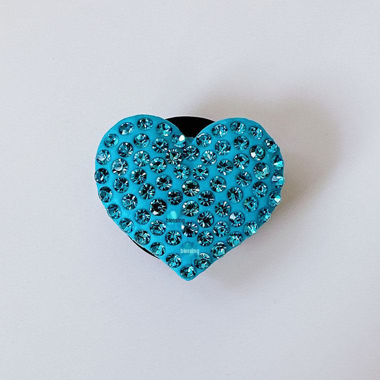 Diamond Rhinestone Peach Heart Car Air Vent Aromatherapy Clip - Love Car Perfume Decoration