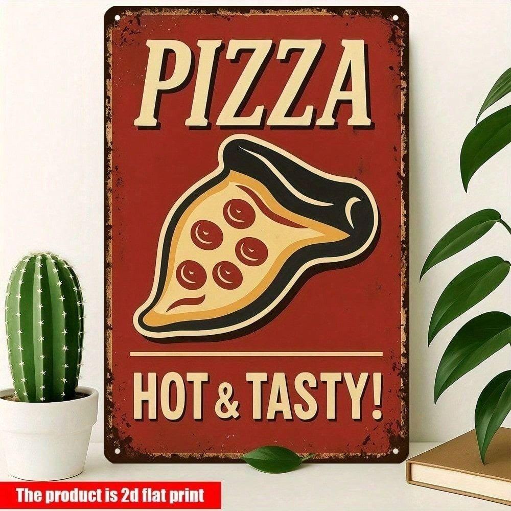 Vintage Pizza Hot Tasty Metal Poster Wall Decor Kitchen