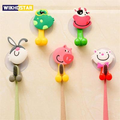 Cute Cartoon Animal Sucker uchwyt na szczoteczki do zębów dla dzieci zestaw akcesoriów łazienkowych uchwyt na szczoteczki do zębów stojak do przechowywania