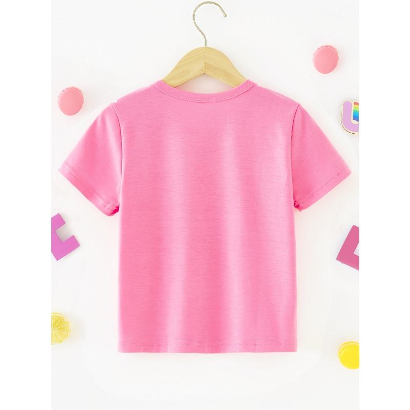 European Size Girls Heart Print Mother and Child T-Shirt Fashionable Versatile and Comfortable