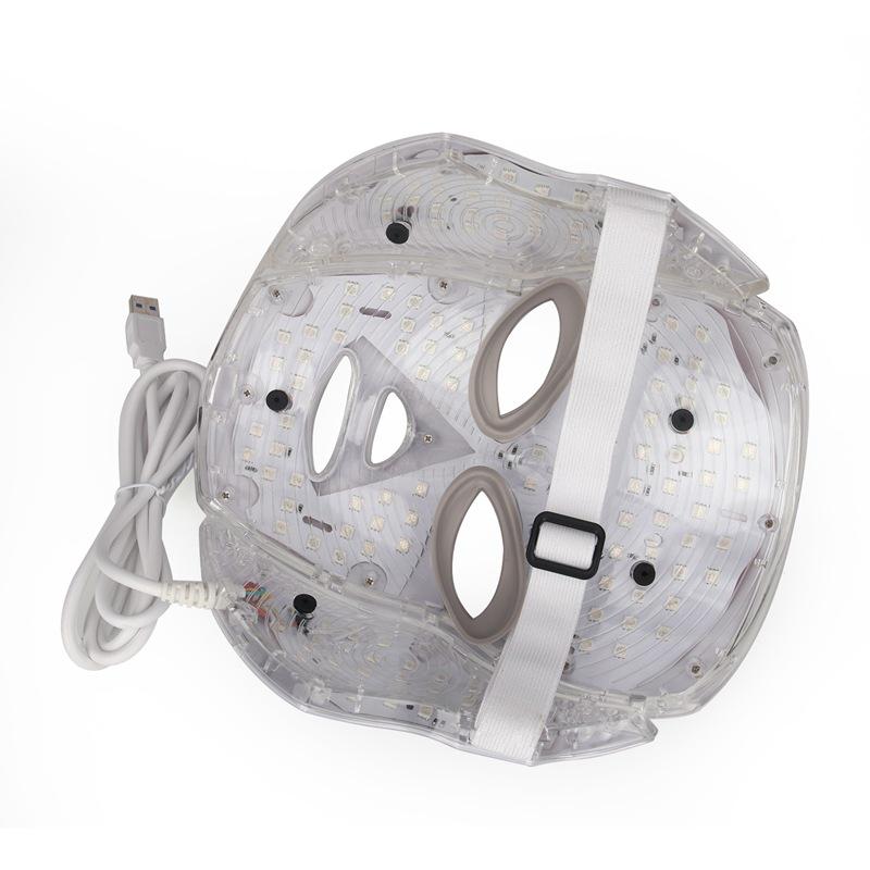 Cross-Border LED Seven-Color Light Beauty Mask with Neck Microcurrent Spectrometer