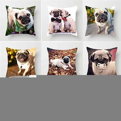 Zwierzę Pies Buldog Francuski Poszewka na Poduszkę Mops Pies Pasterski Poszewka Dekoracyjna Sofa Samochód