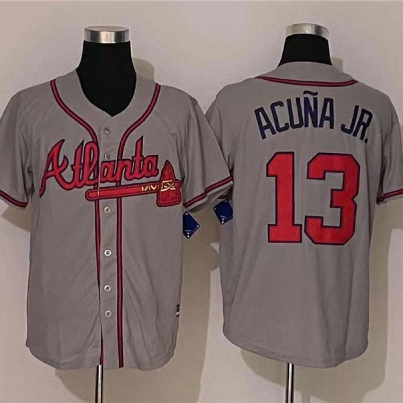 Mens Atlanta Braves 13 Embroidered Baseball Jersey Unisex Sportswear Running Gym Casual Wear