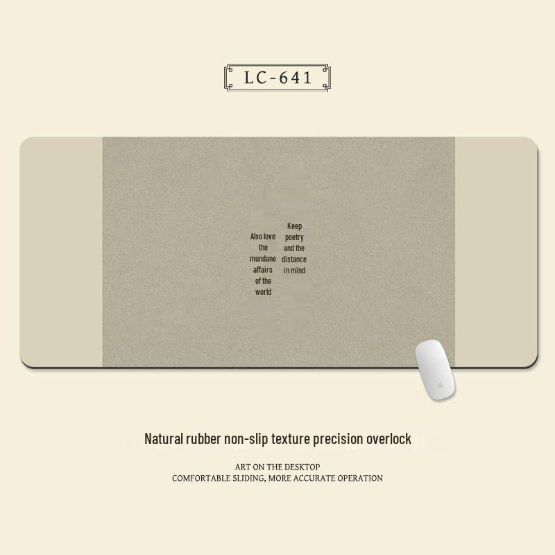 Extra Large Chinese Style Minimalist Mouse Pad with Wrist Rest