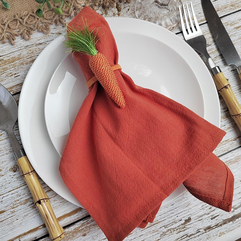 Tischdecken-Servietten mit gesäumten Kanten Stoffservietten 100% Rohbaumwolle Falten nach dem Waschen Großartig für Küche Hochzeit Deko